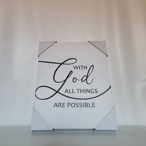 With God All‎ Things Are Possible Canvas Wall Art - Picture 1 of 2
